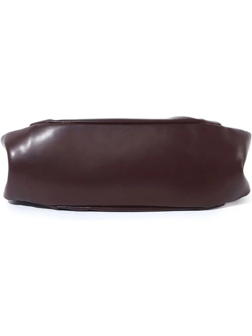 Vintage Ruched Cloud Dumpling Clutch Purse with Geometric Handle - Evening Bag